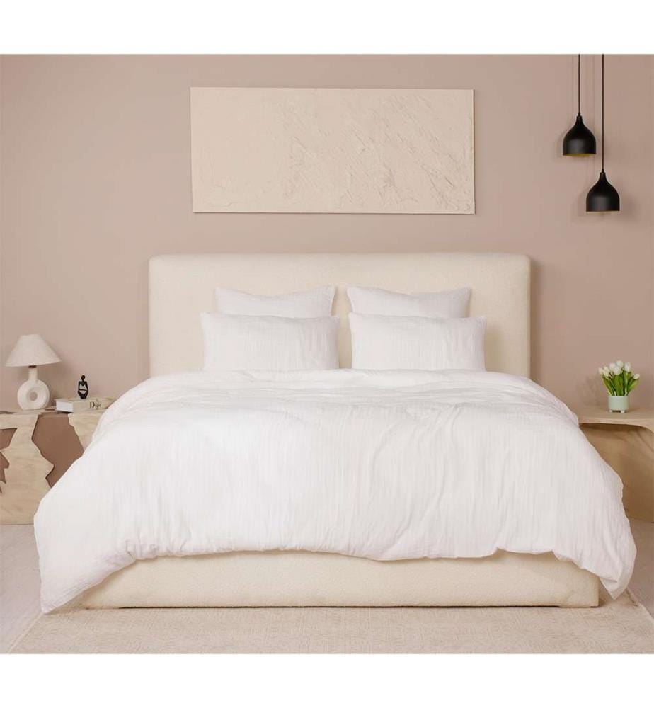 Bettdeckenbezug-Set 240 x 220 cm - Reinweiss