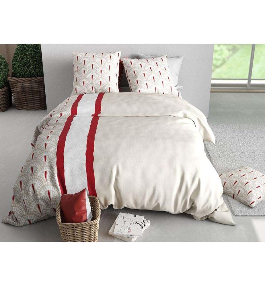 3-teiliges Bettdeckenbezug-Set 260x240 cm - Mehrfarbig