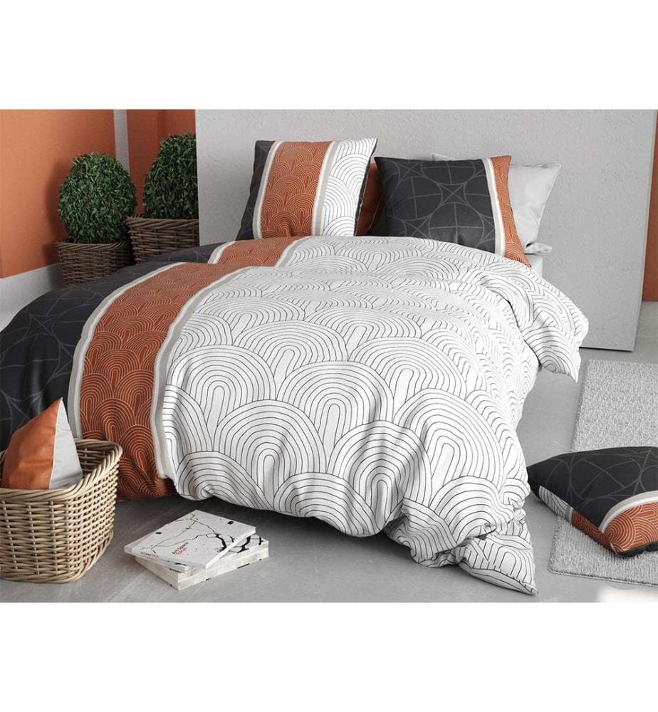 3-teiliges Bettdeckenbezug-Set 260x240 cm - Mehrfarbig