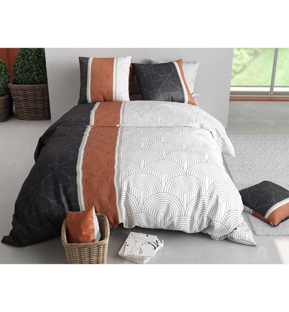3-teiliges Bettdeckenbezug-Set 260x240 cm - Mehrfarbig