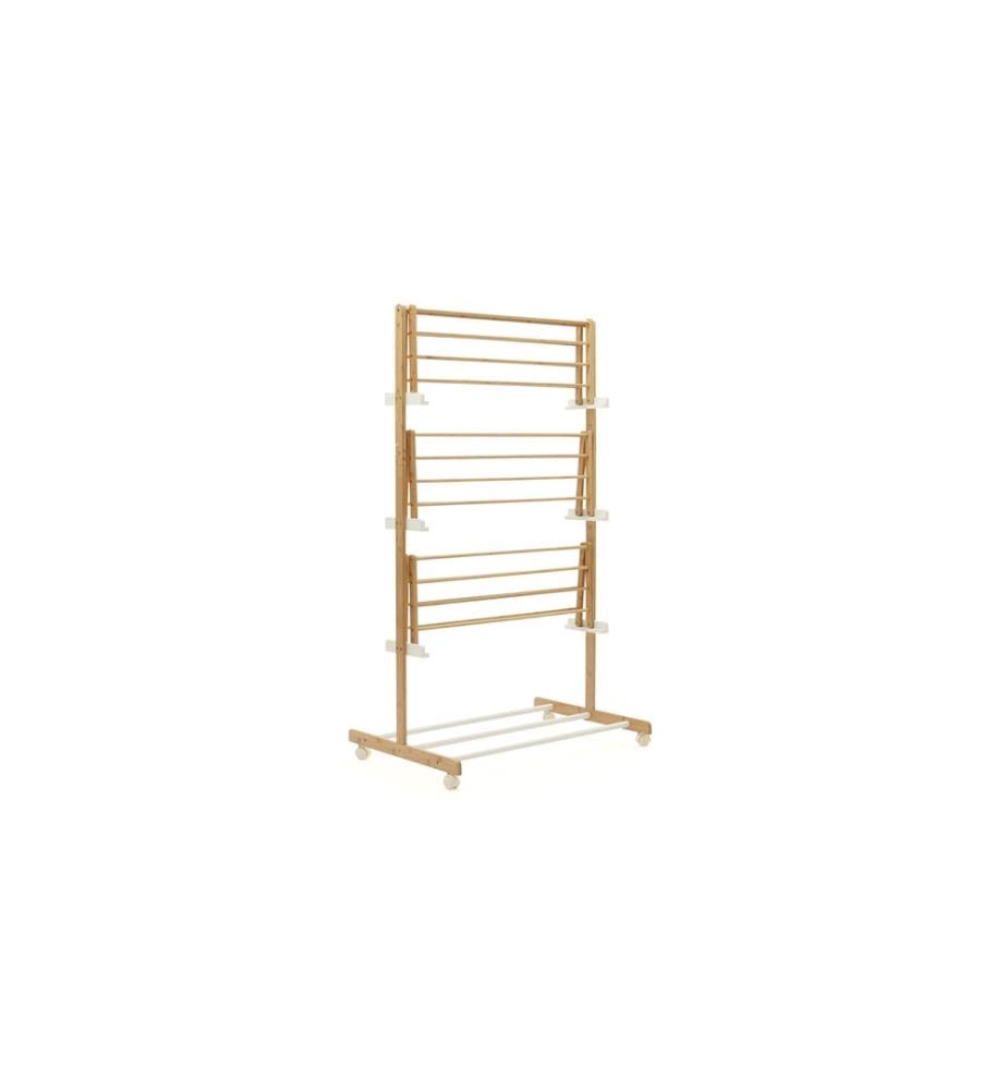 Zusammenklappbarer 3-stufiger Bambus-Trockner 85x65x150cm - Holz