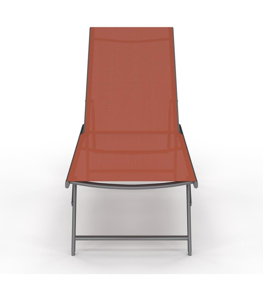 Set aus 2 Liegestühlen mit Neigung Malaga 4 Positionen - Terracotta