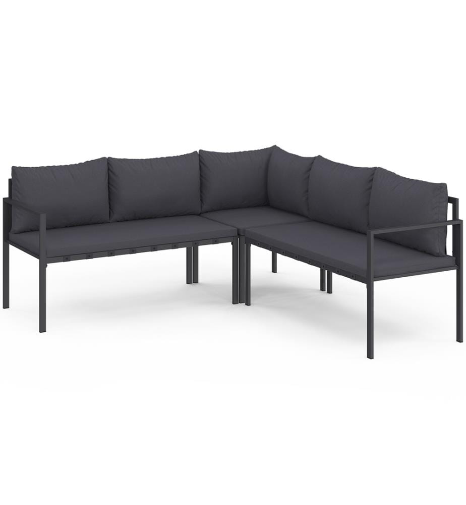 Gartenmöbel Tropéa 8-Sitzer 2 in 1 - Anthrazitgrau