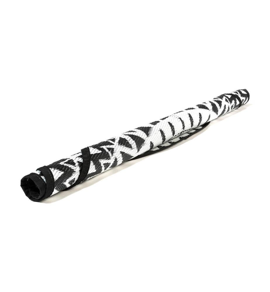 Outdoor-Teppich rund 150 cm Maori ethnische Muster - Schwarz