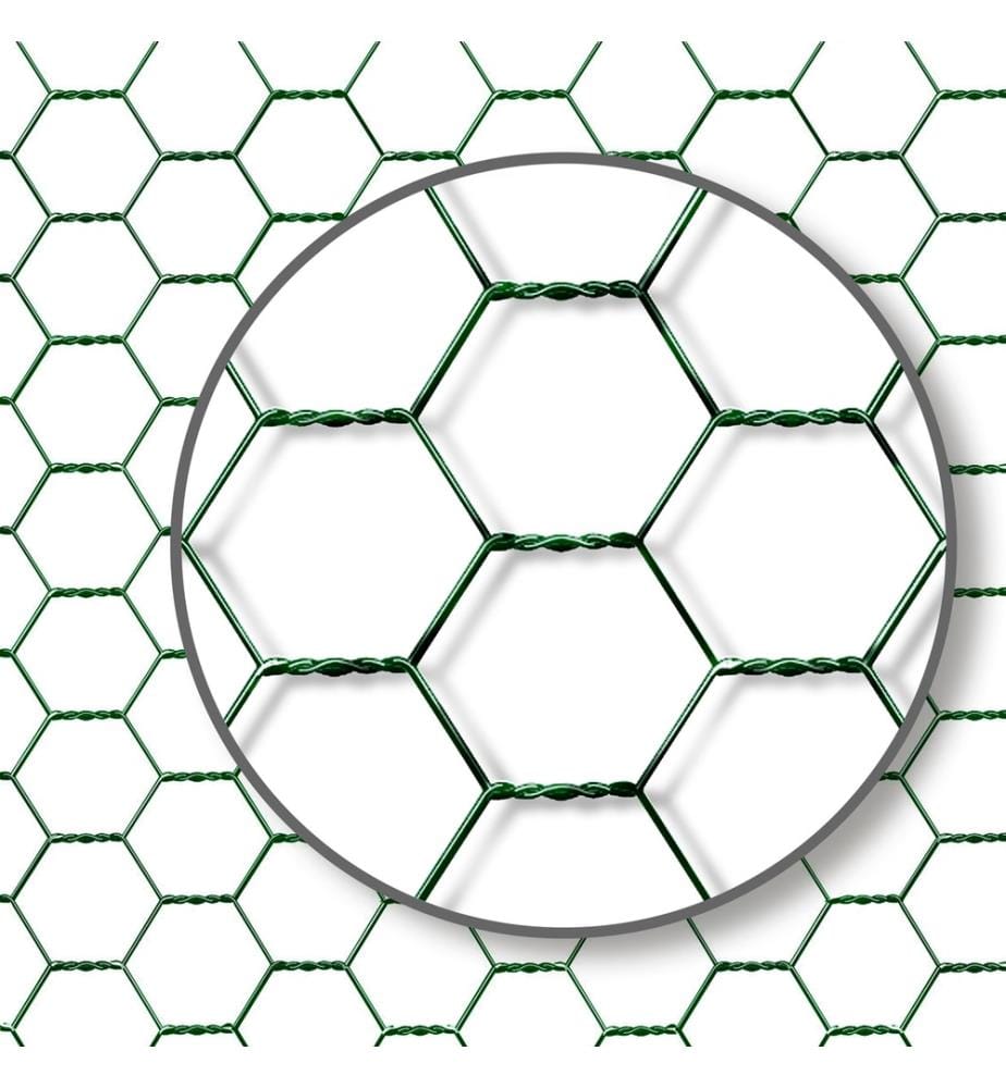 Maschendrahtgehege für Hühner 12m², - 3x4m - Graue Struktur und grüner Maschendraht und schwarzes Netz und weisser Sonnenschutz