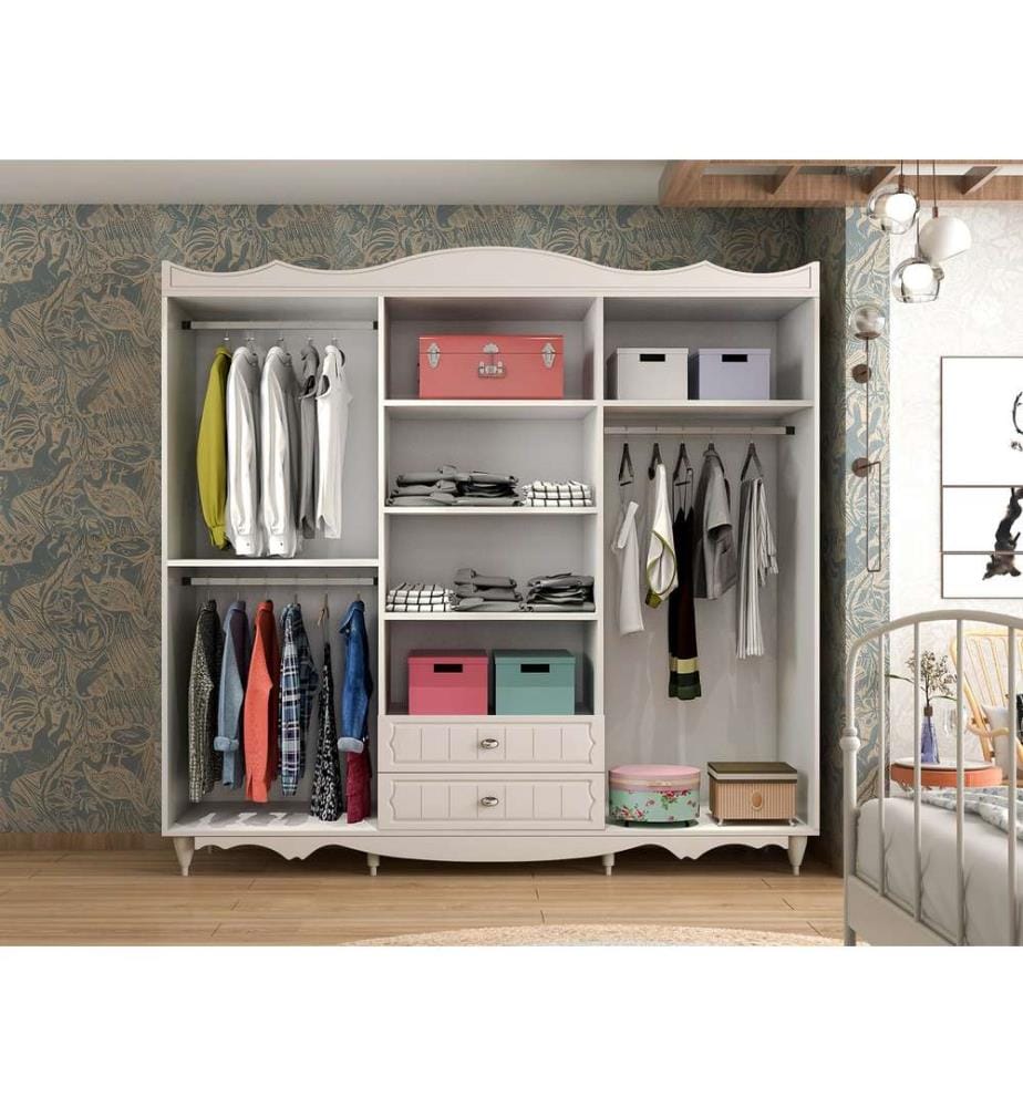 Kleiderschrank – Mattweiss