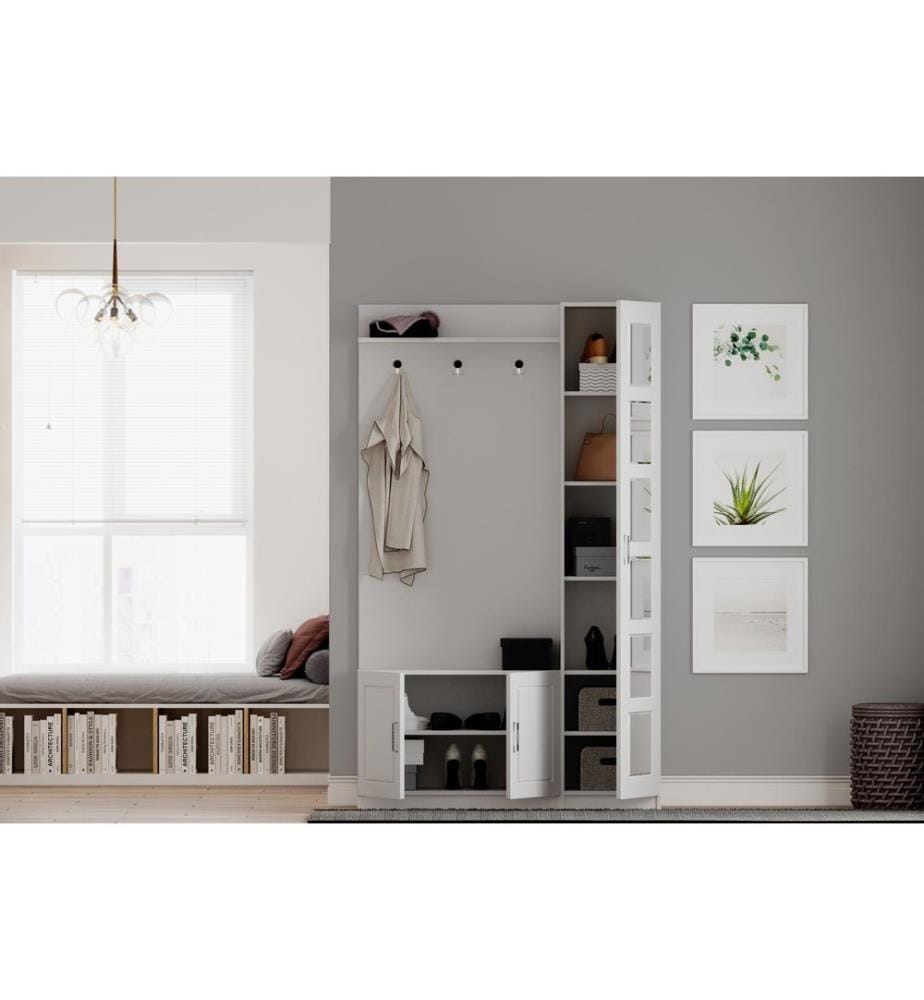 Porte-manteau d'entrée - Blanc mat