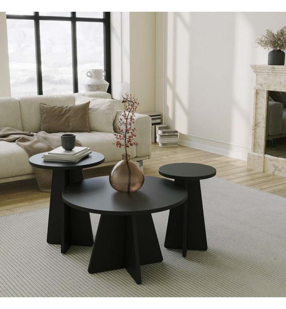 Ensemble de tables basses - Noir