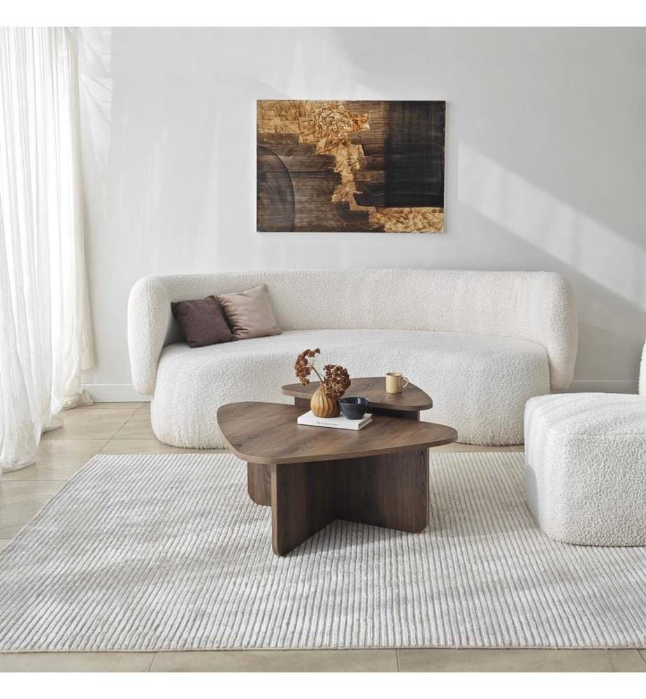 Couchtisch-Set – Walnuss