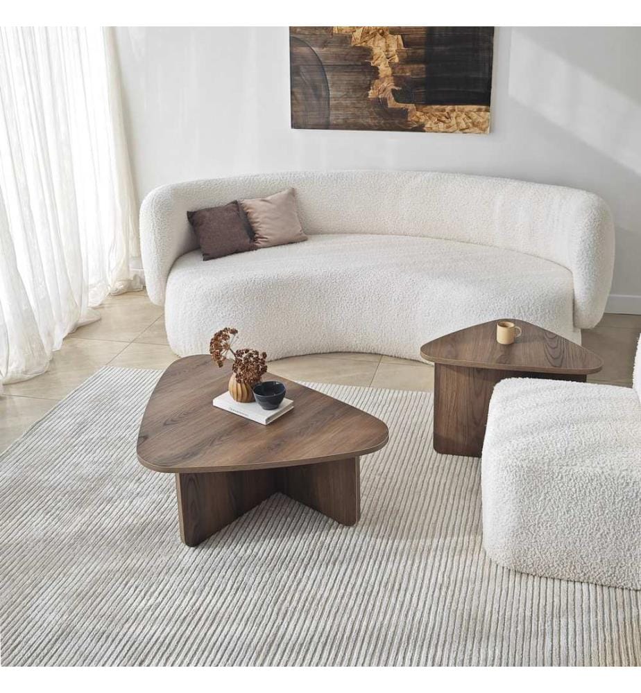 Couchtisch-Set – Walnuss