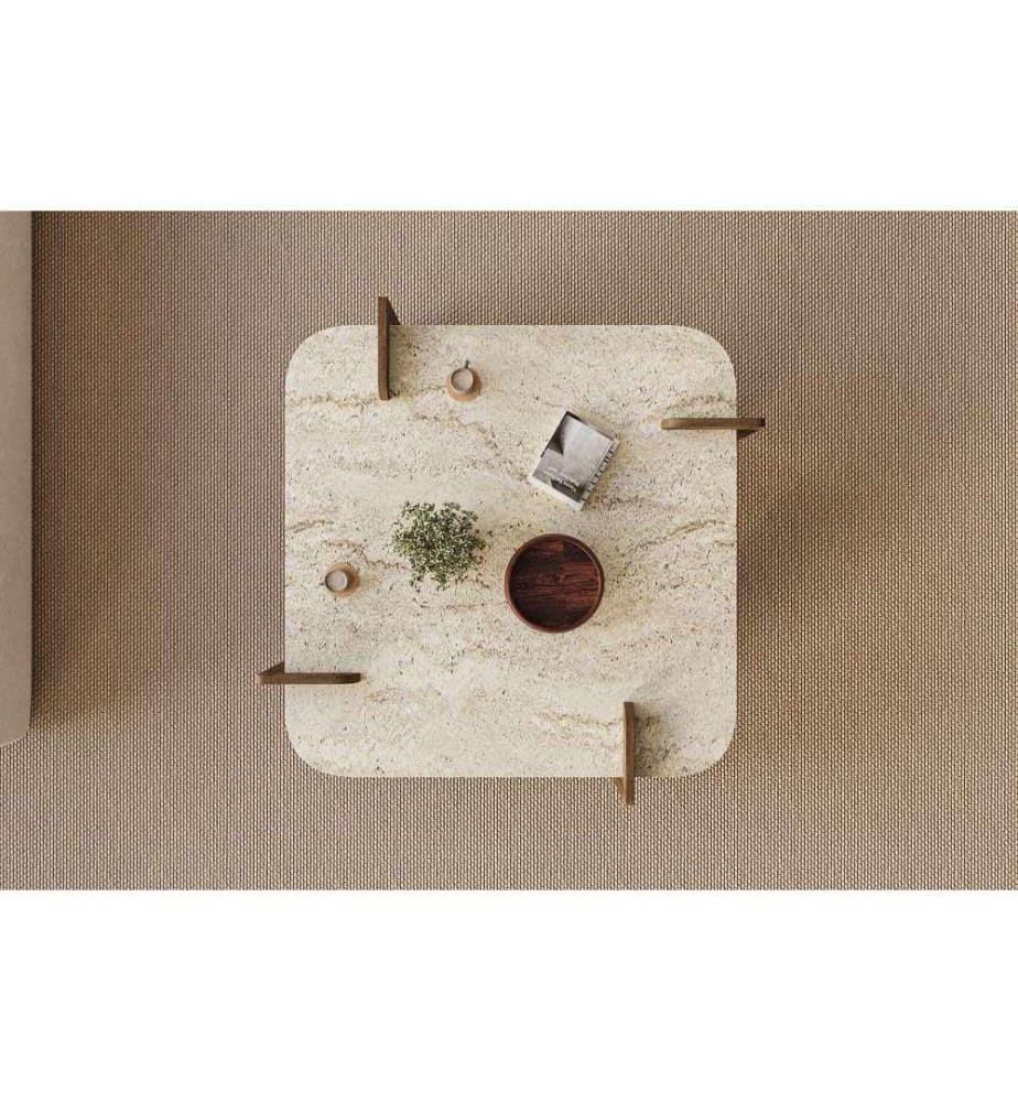 Coffee Table - Travertine Walnut