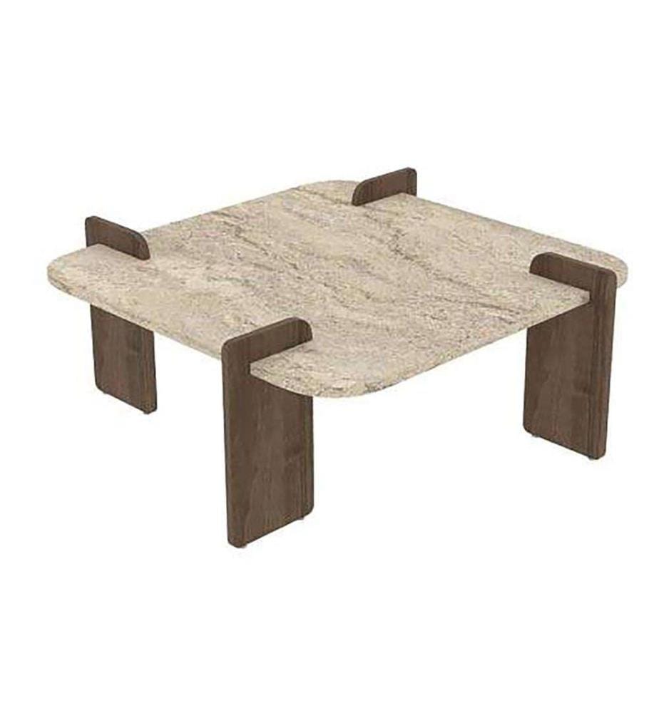 Coffee Table - Travertine Walnut