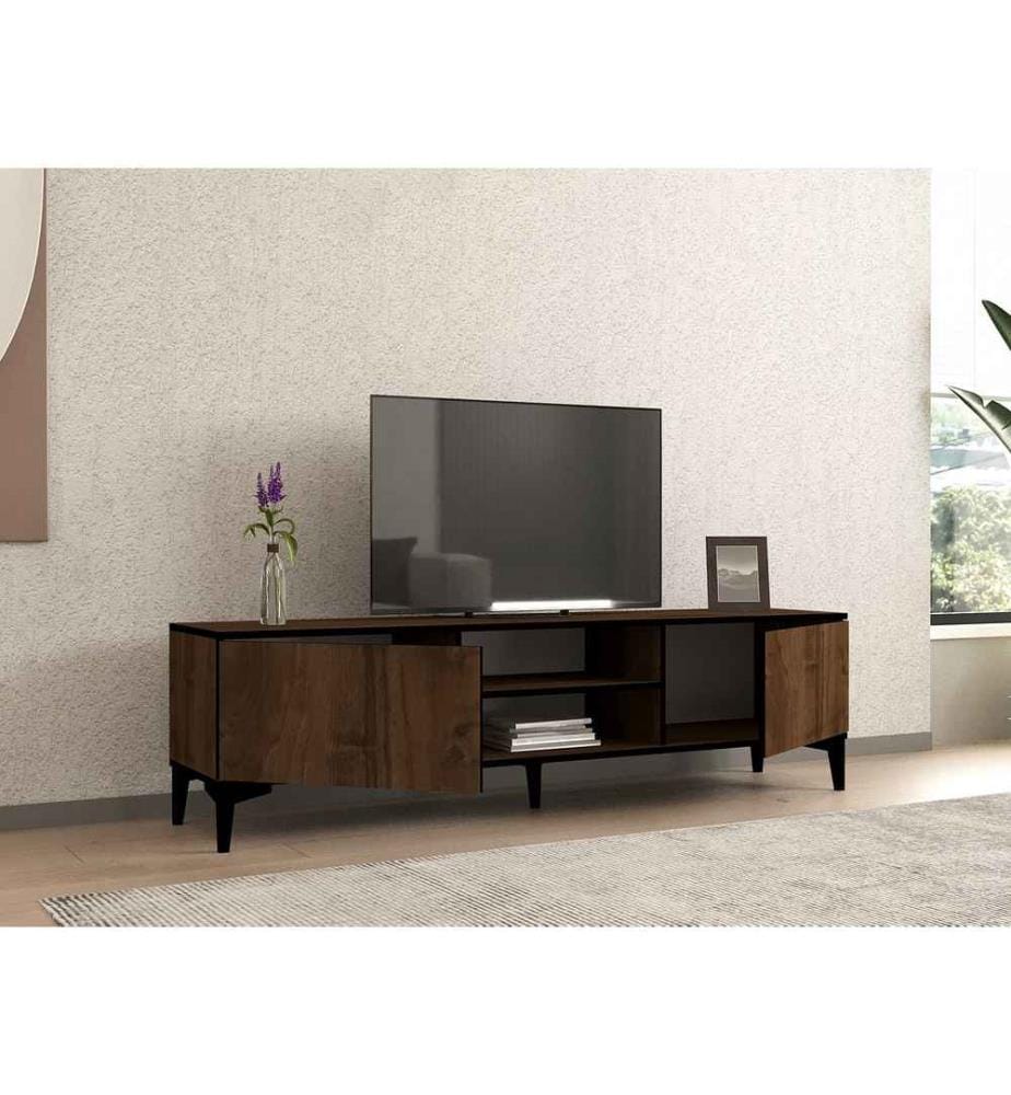 TV Stand - Walnut Black