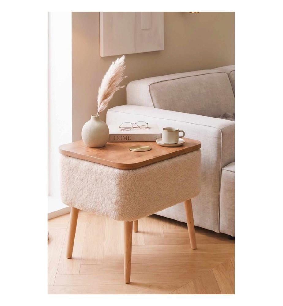 Table de chevet - Beige naturel