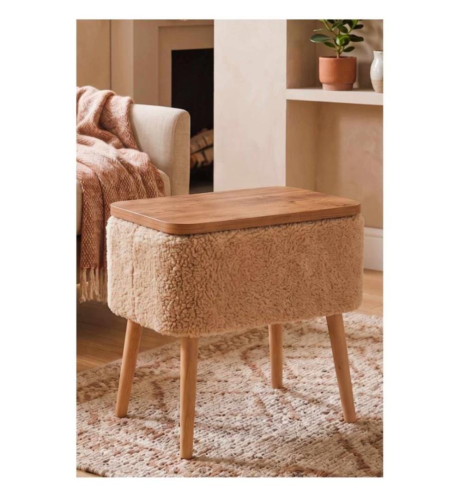 Table de chevet - Beige naturel