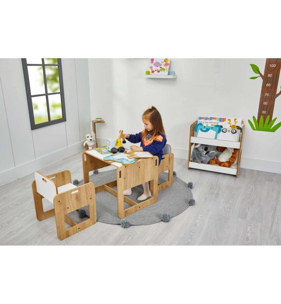 Kindertischset – Weiss, naturbelassen