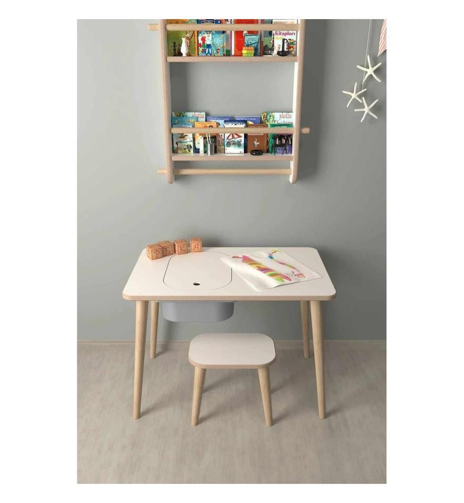 Spieltisch – Weiss-Grau