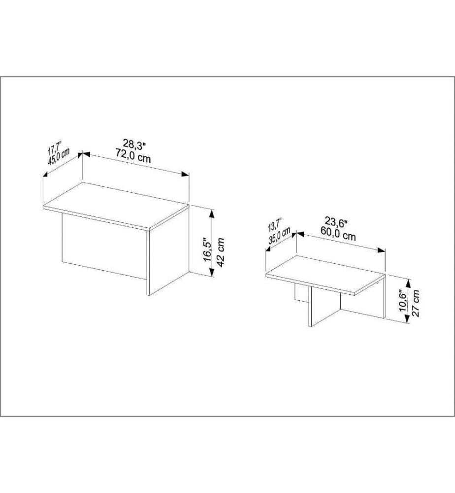 Stapeltisch (2-teilig) – Travertin