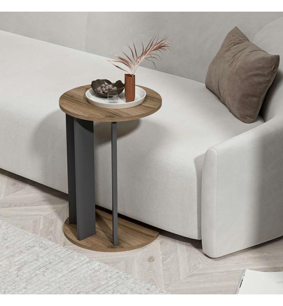 Table d'appoint - Noyer anthracite