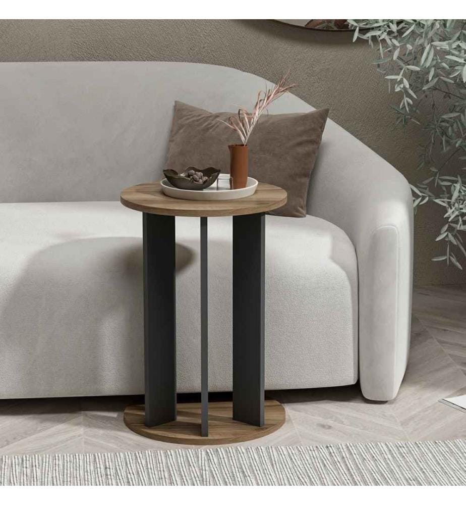 Table d'appoint - Noyer anthracite