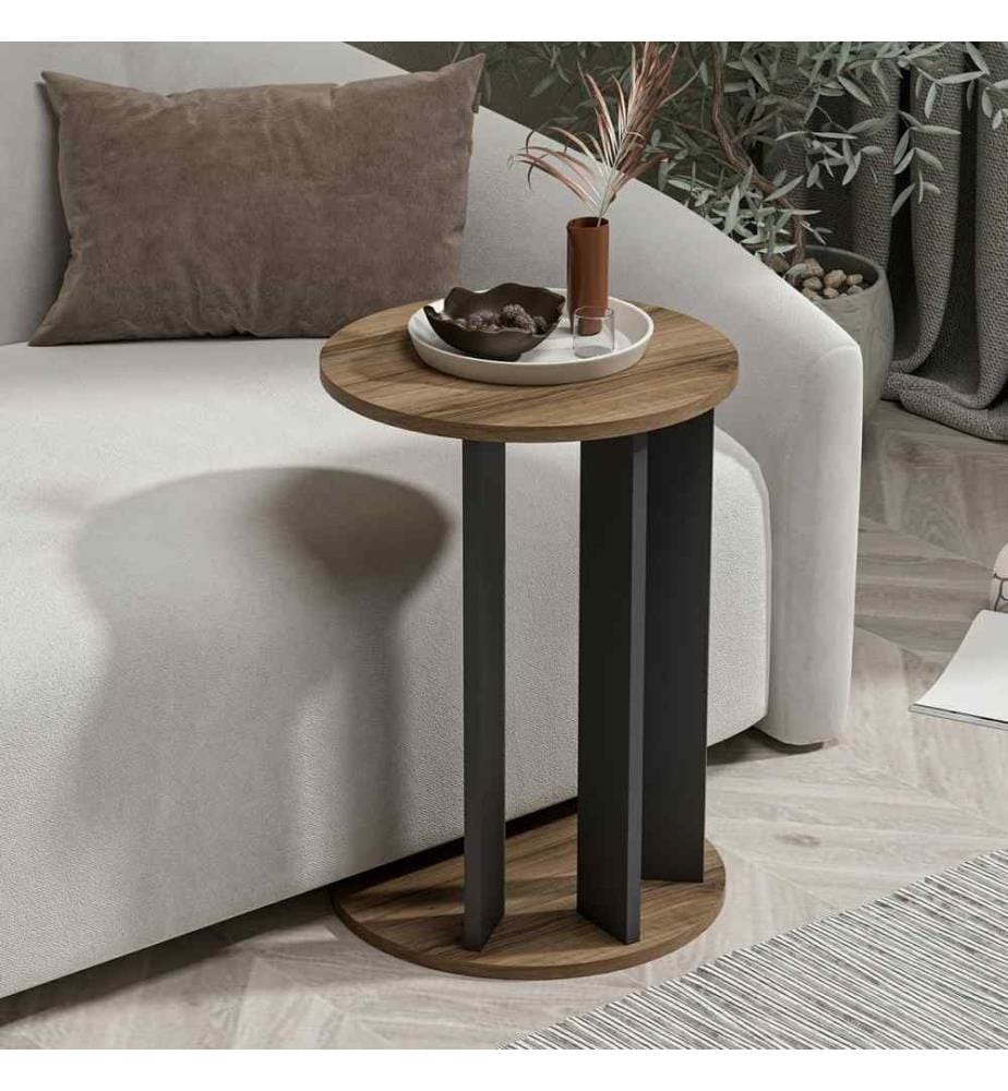 Table d'appoint - Noyer anthracite