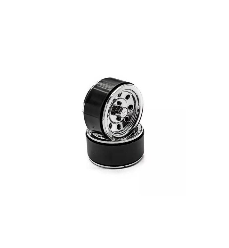 Hobbytech Felgen 1.9' Beadlock Chrom, 1 Paar
