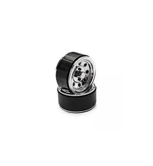 Hobbytech Felgen 1.9' Beadlock Chrom, 1 Paar