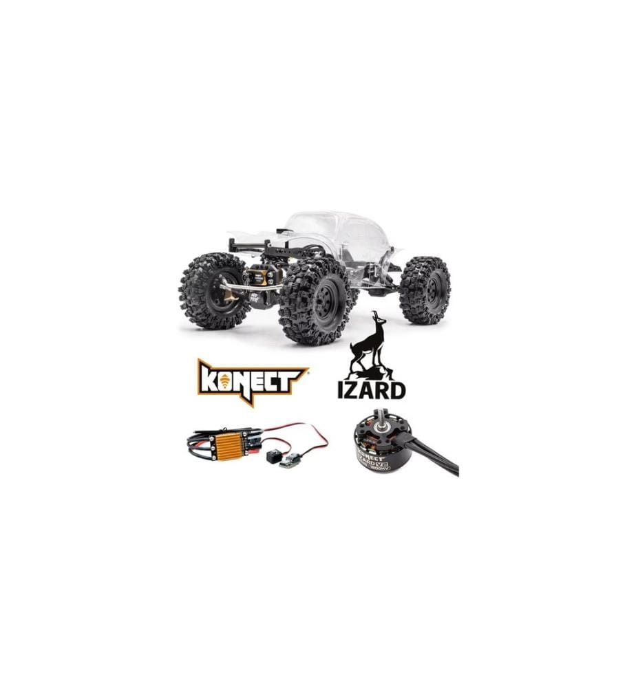 Hobbytech Kit CRX2 MadPerf + Combo Izard 80 -1800Kv 1:10, Pro Crawler