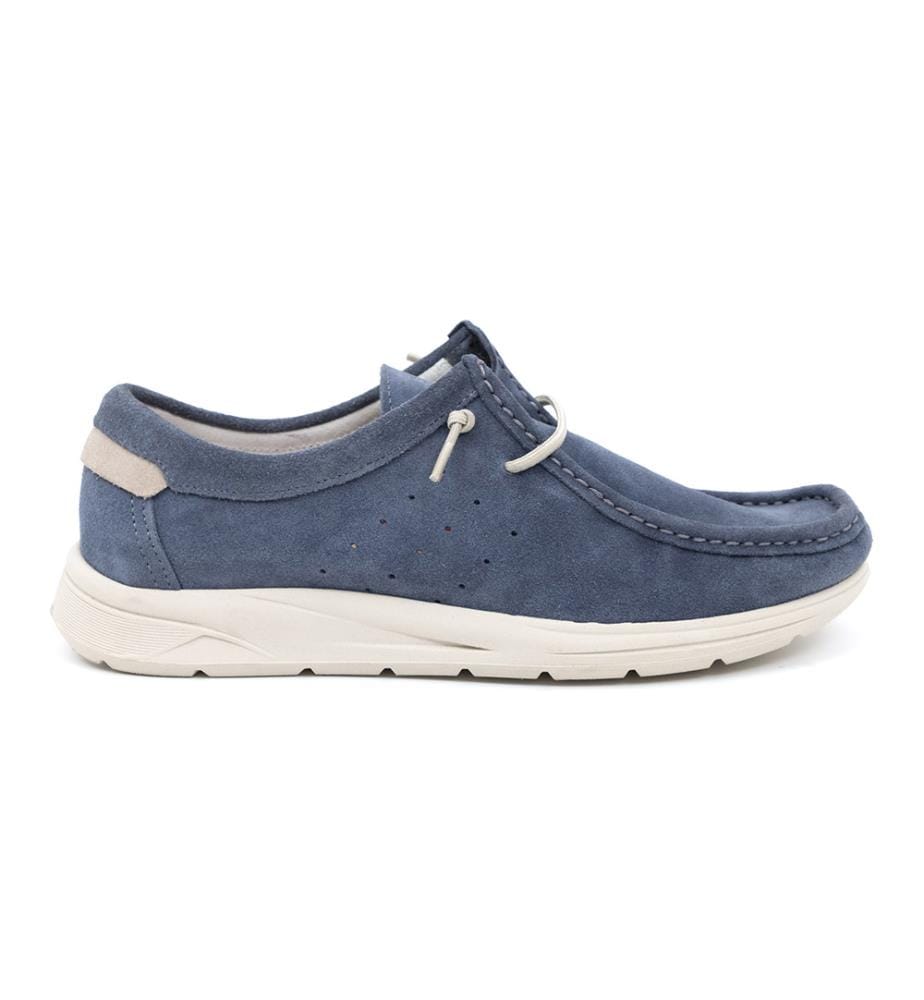 Bootsschuh aus Leder - Blau