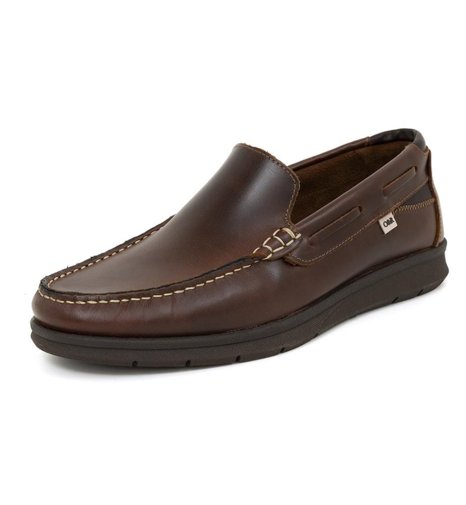 Bootsschuh aus Leder - Braun