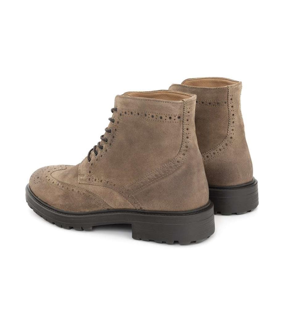 Stiefel aus Wildleder - Beige