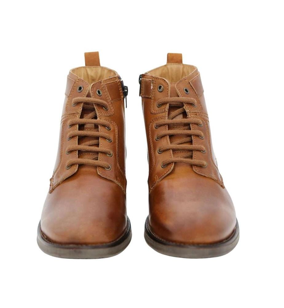 Hellbrauner Lederstiefel