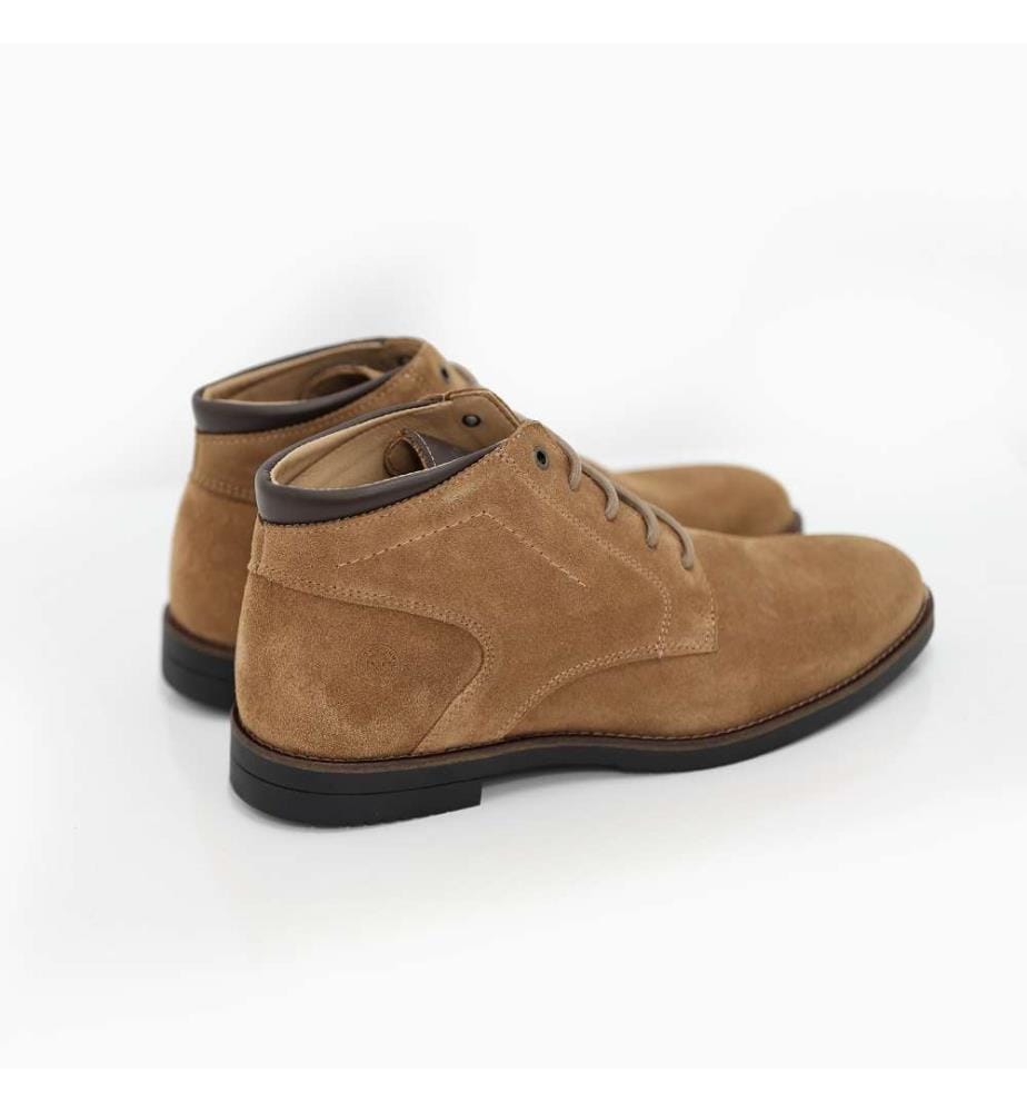 Hellbraune Chelseastiefel aus Wildleder