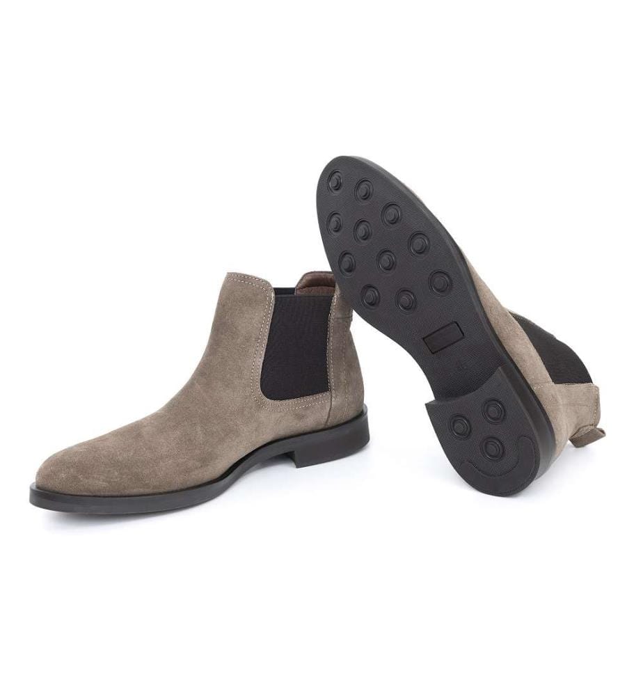 Chelsea Boots aus Wildleder - Beige