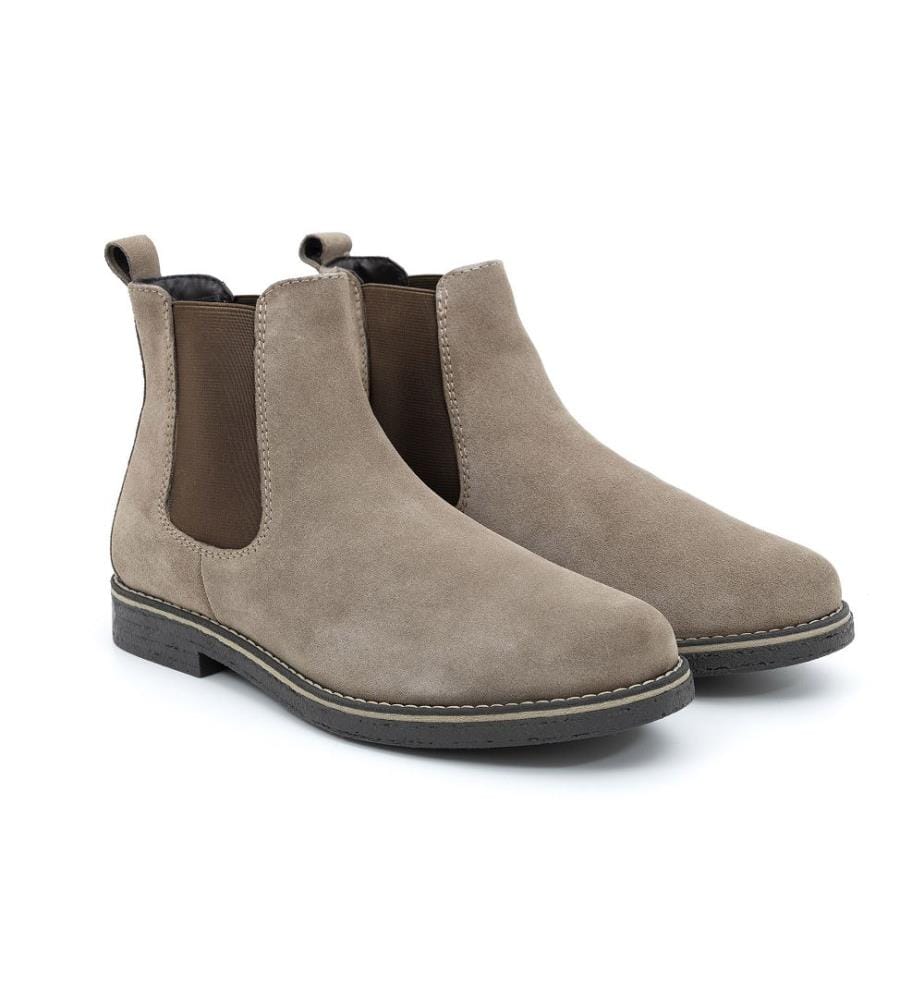 Chelsea Boots aus Wildleder - Beige