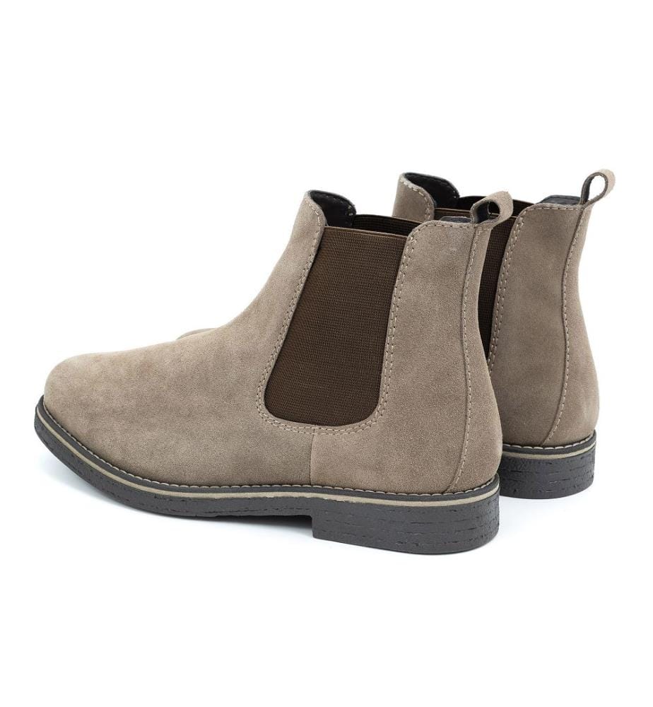 Chelsea Boots aus Wildleder - Beige