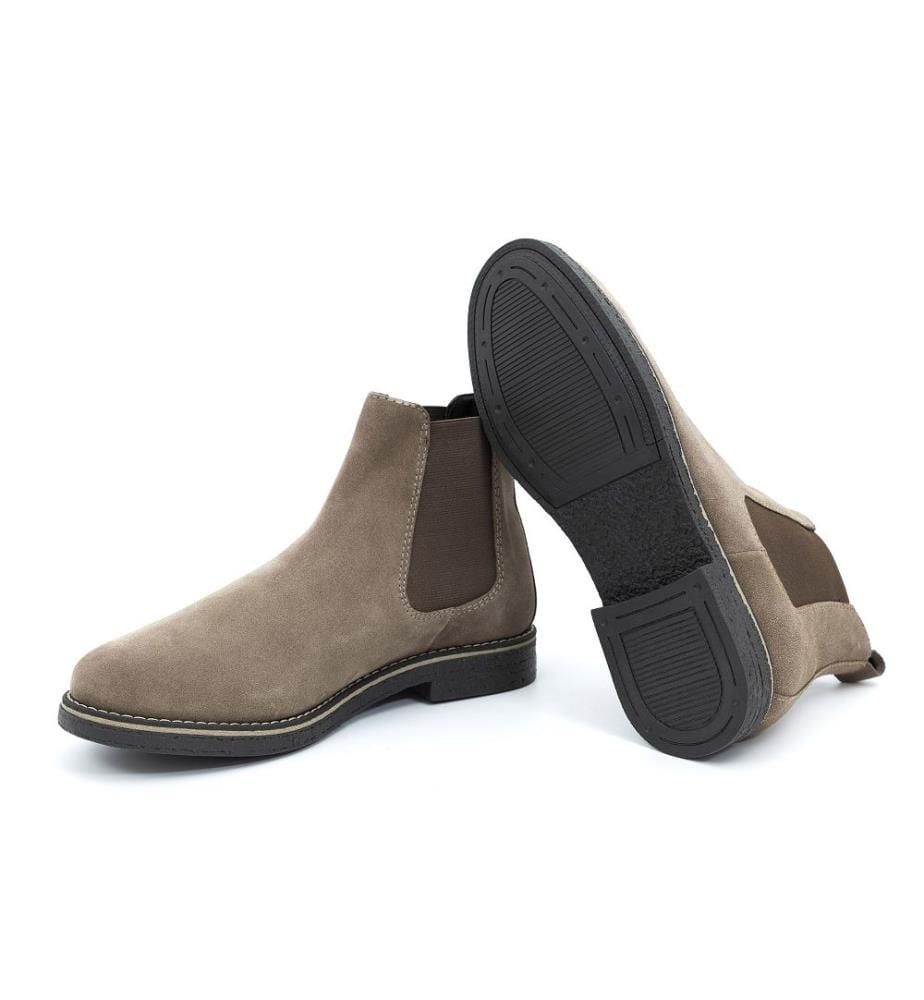 Chelsea Boots aus Wildleder - Beige