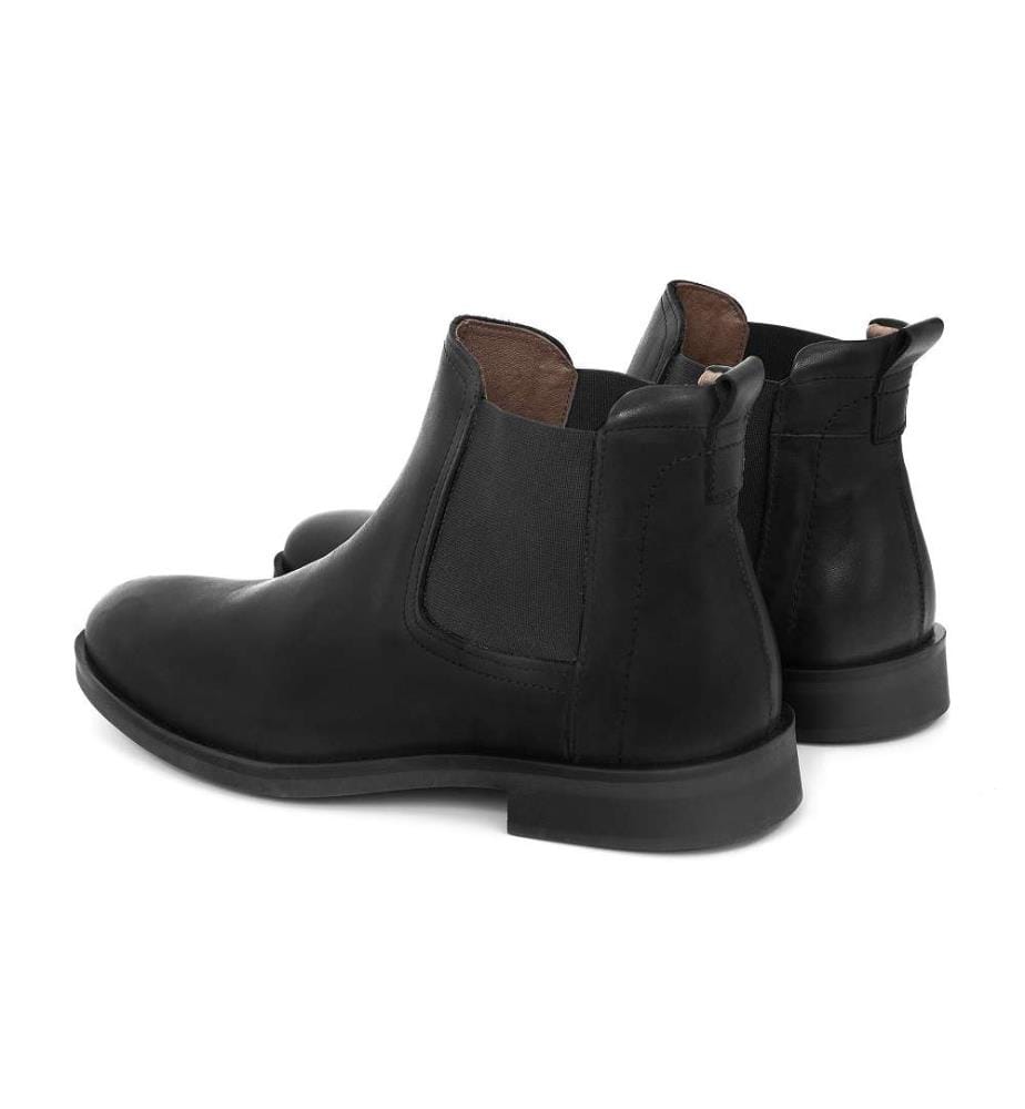 Chelsea Boots aus Leder - Schwarz