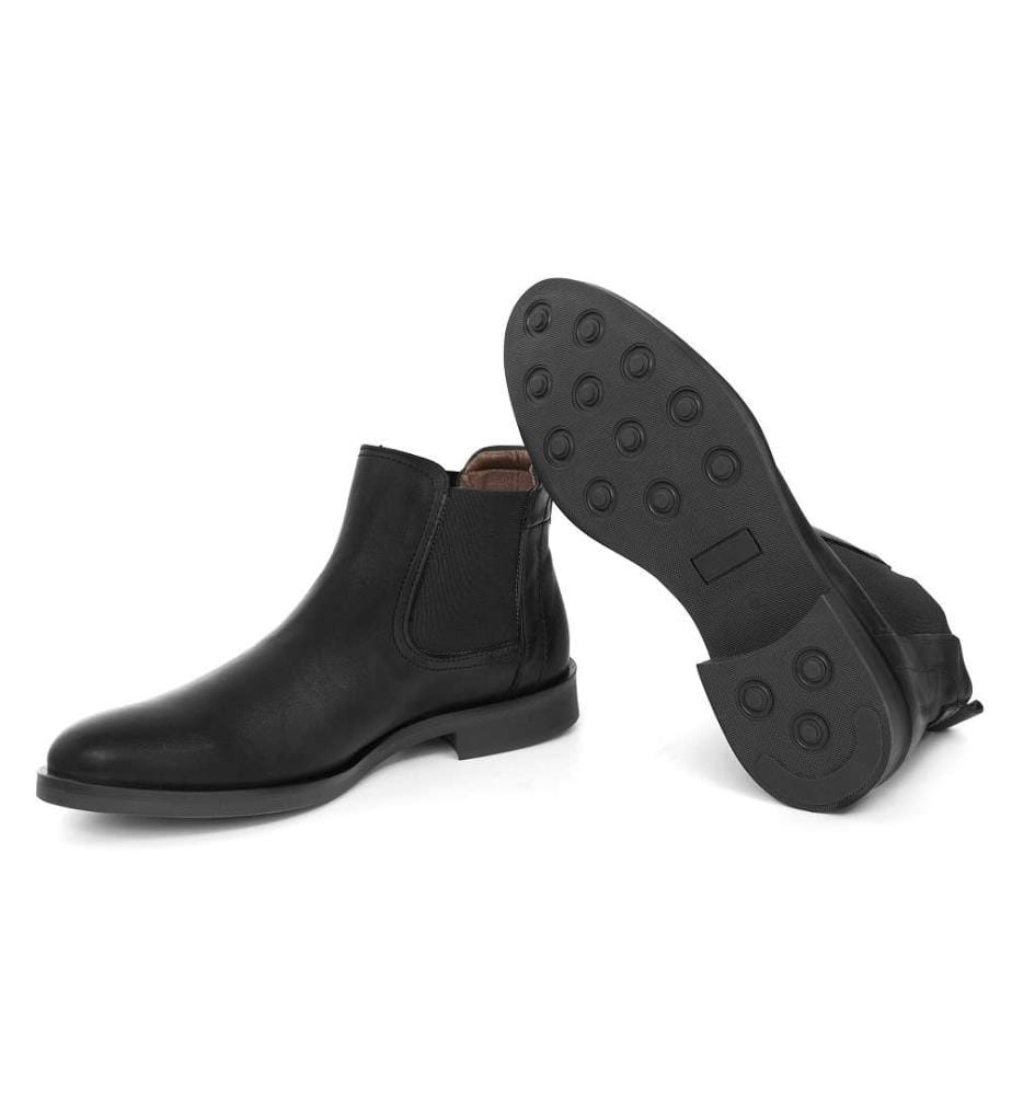 Chelsea Boots aus Leder - Schwarz