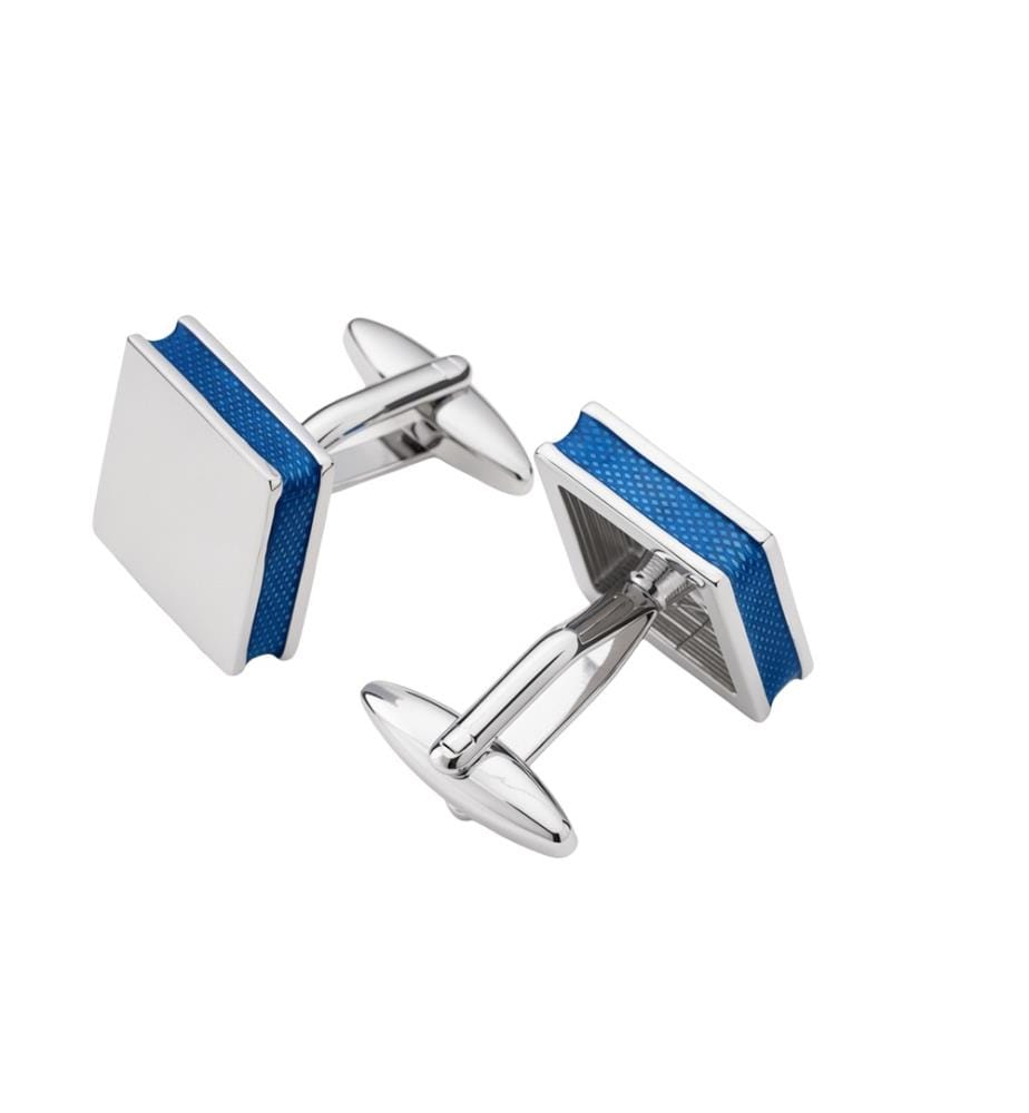 Silver-plated brass cufflinks