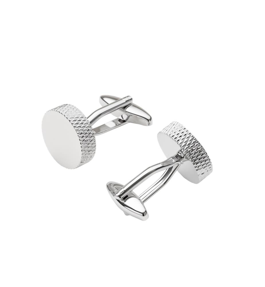 Silver-plated brass cufflinks