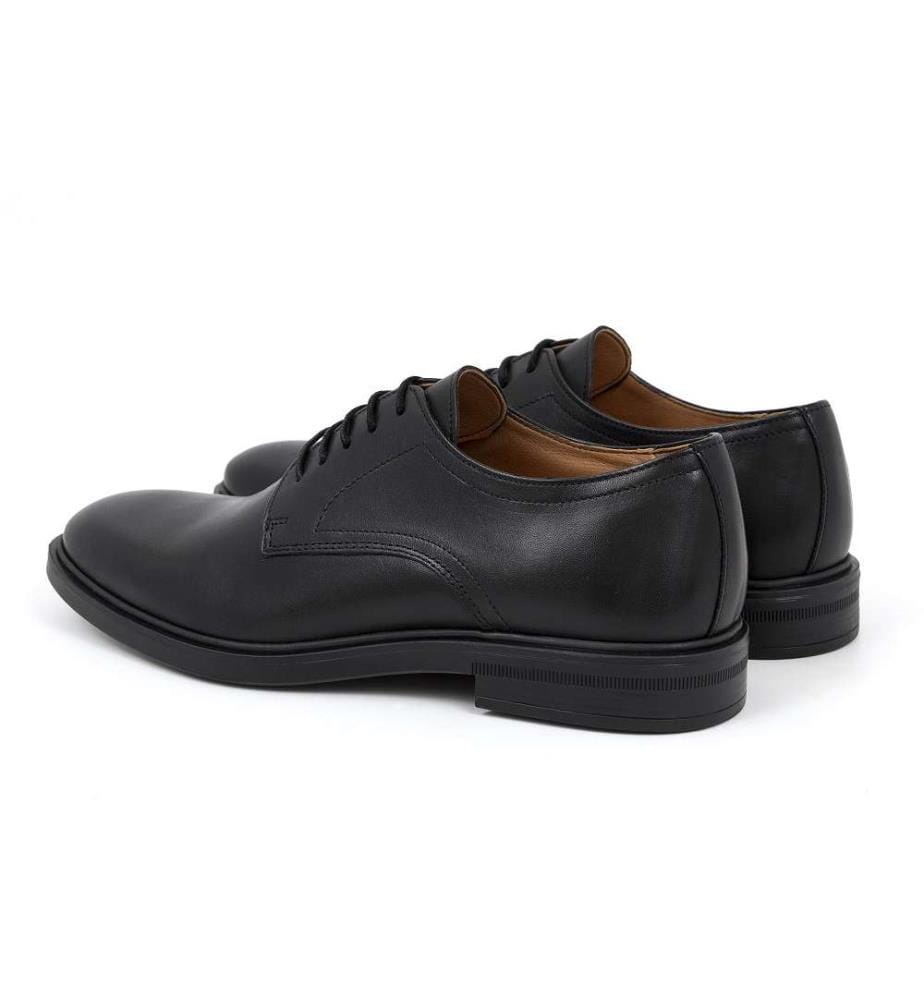 Derby-Schuhe aus Leder - Schwarz