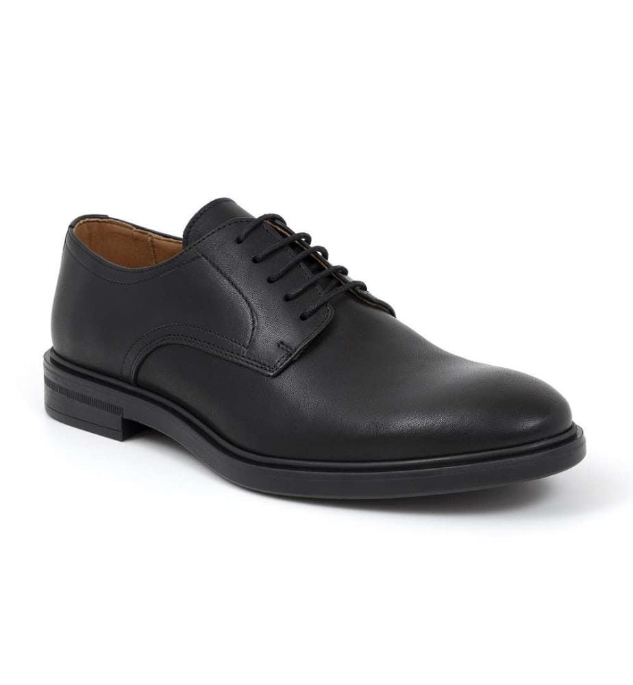 Derby-Schuhe aus Leder - Schwarz