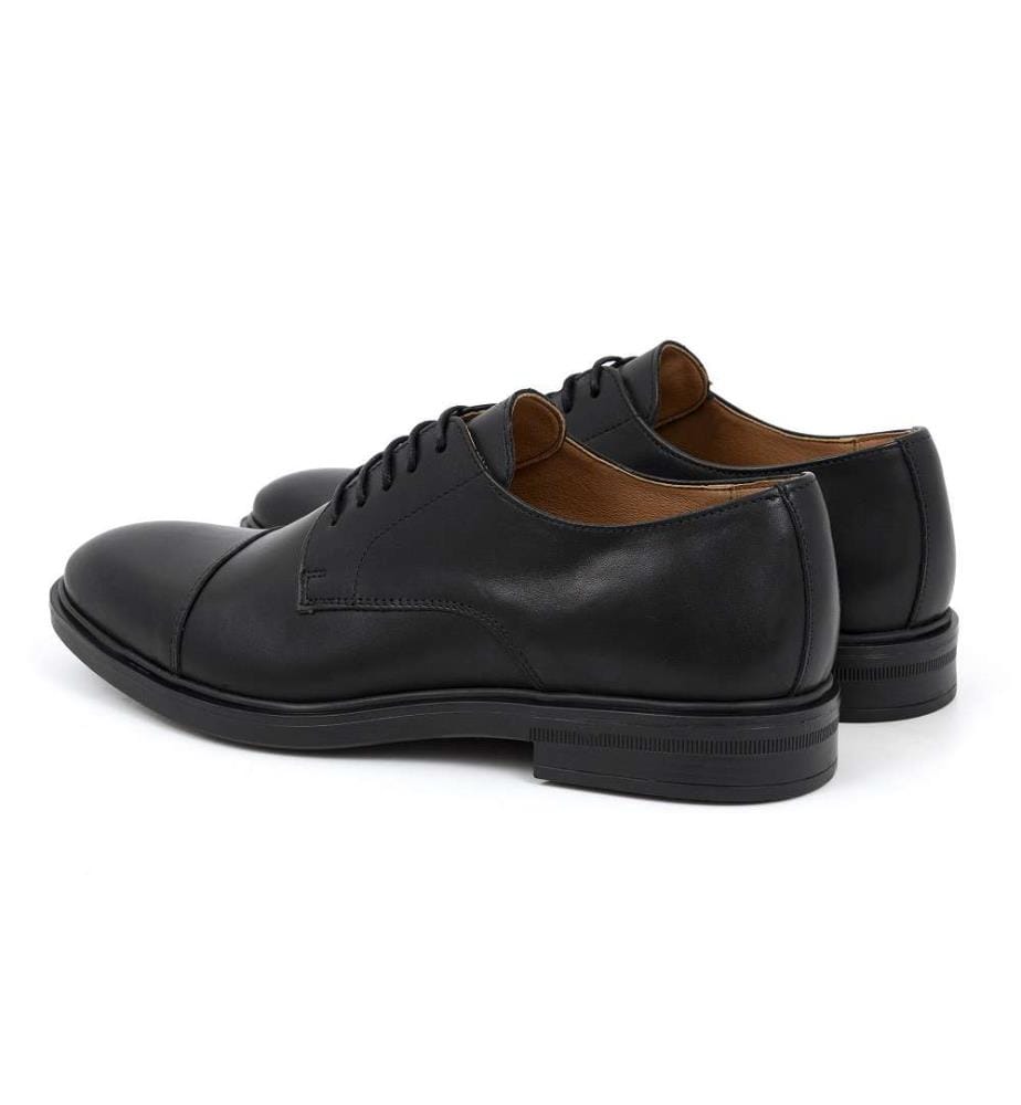 Derby-Schuhe aus Leder - Schwarz