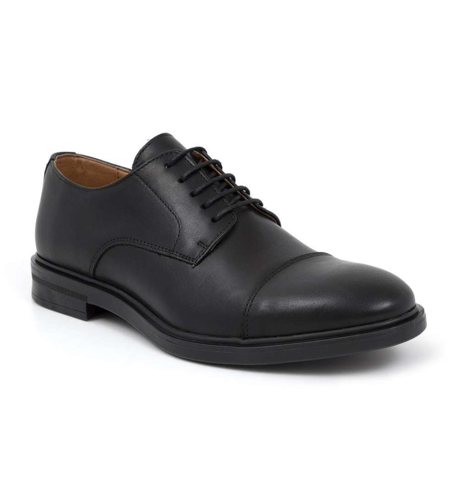 Derby-Schuhe aus Leder - Schwarz