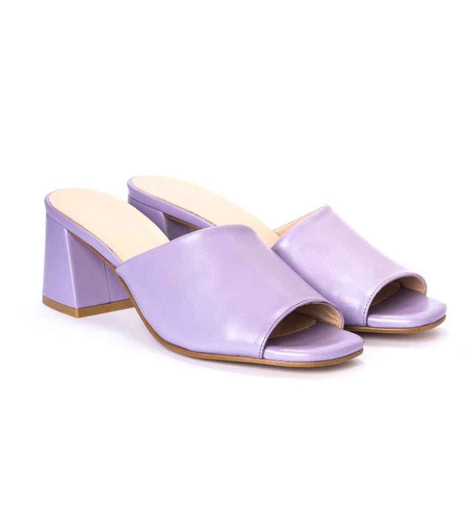 Anziehschuhe aus Leder - Lila