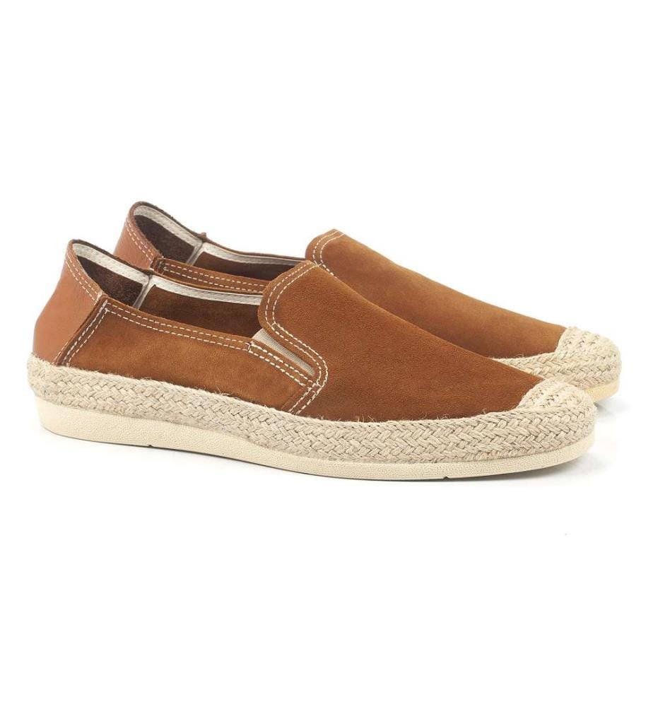 Espadrille aus Leder - Braun