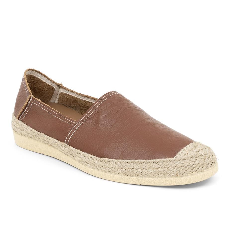 Espadrille aus Leder - Hellbraun