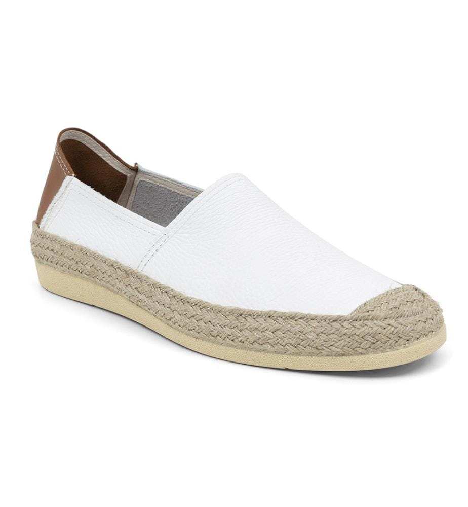 Espadrille aus Leder - Weiss