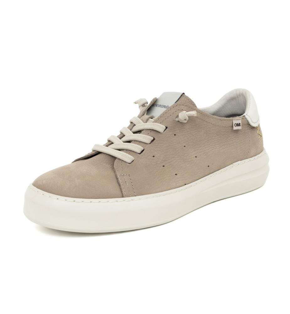 Turnschuhe aus Nubuk - Beige